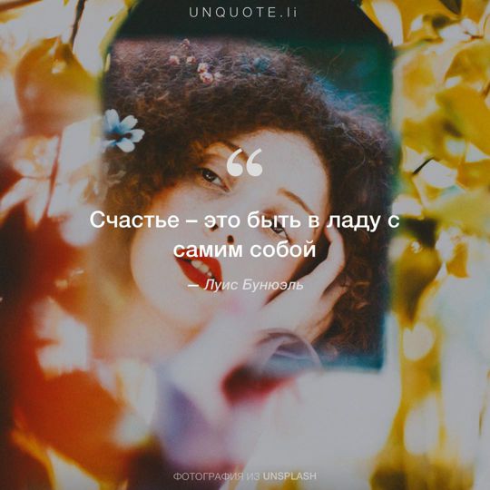 Фотографии от Unsplash цитата: Луис Бунюэль.