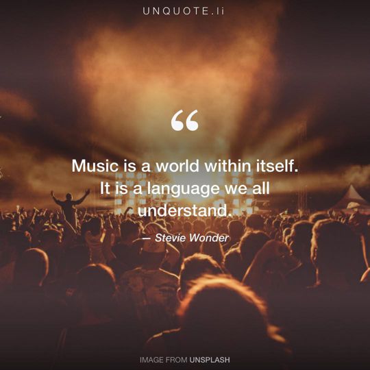 Image from Unsplash remixed with quote from Stevie Wonder.