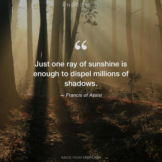 Image from Unsplash remixed with quote from Francis of Assisi.