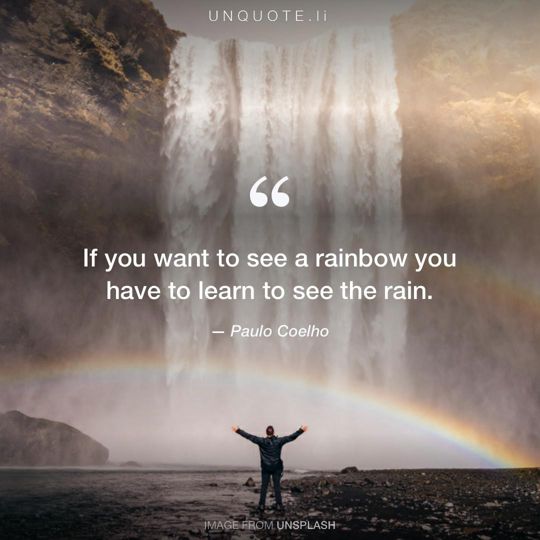 Image from Unsplash remixed with quote from Paulo Coelho.