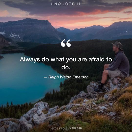 Image from Unsplash remixed with quote from Ralph Waldo Emerson.