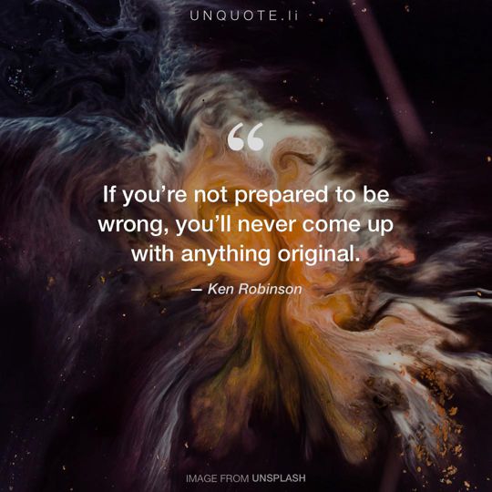 Image from Unsplash remixed with quote from Ken Robinson.